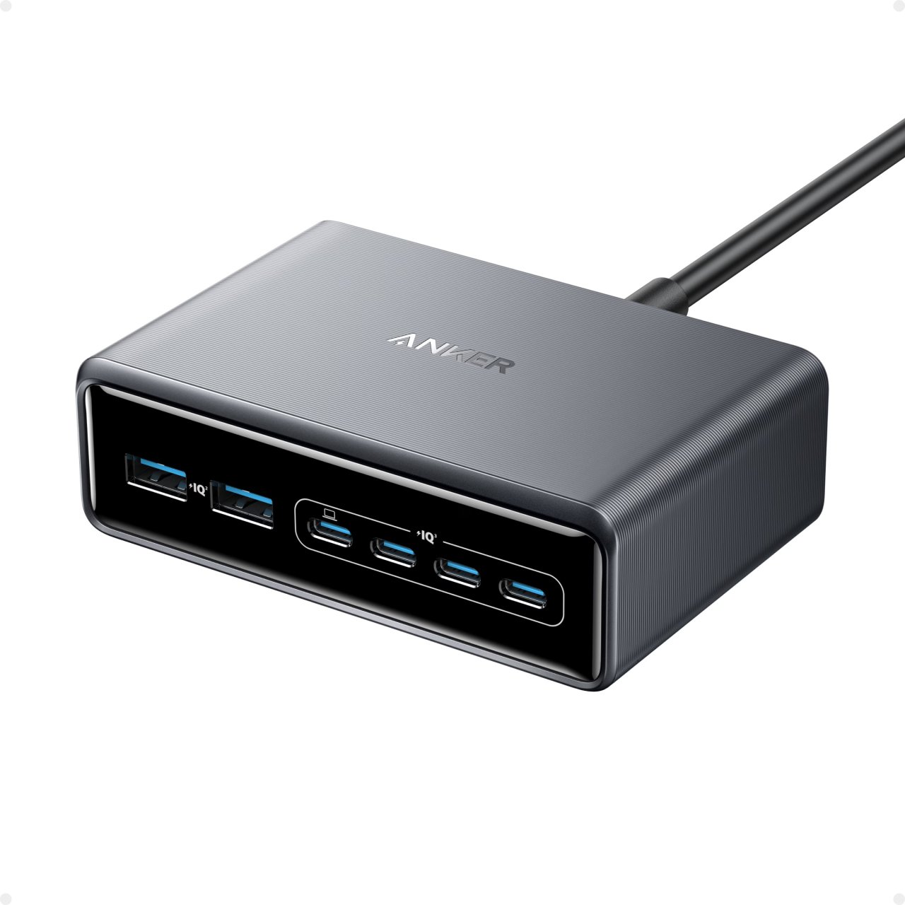Anker Prime 6-Port Ladegerät (GaN) Schwarz USB-C + USB-A 200W