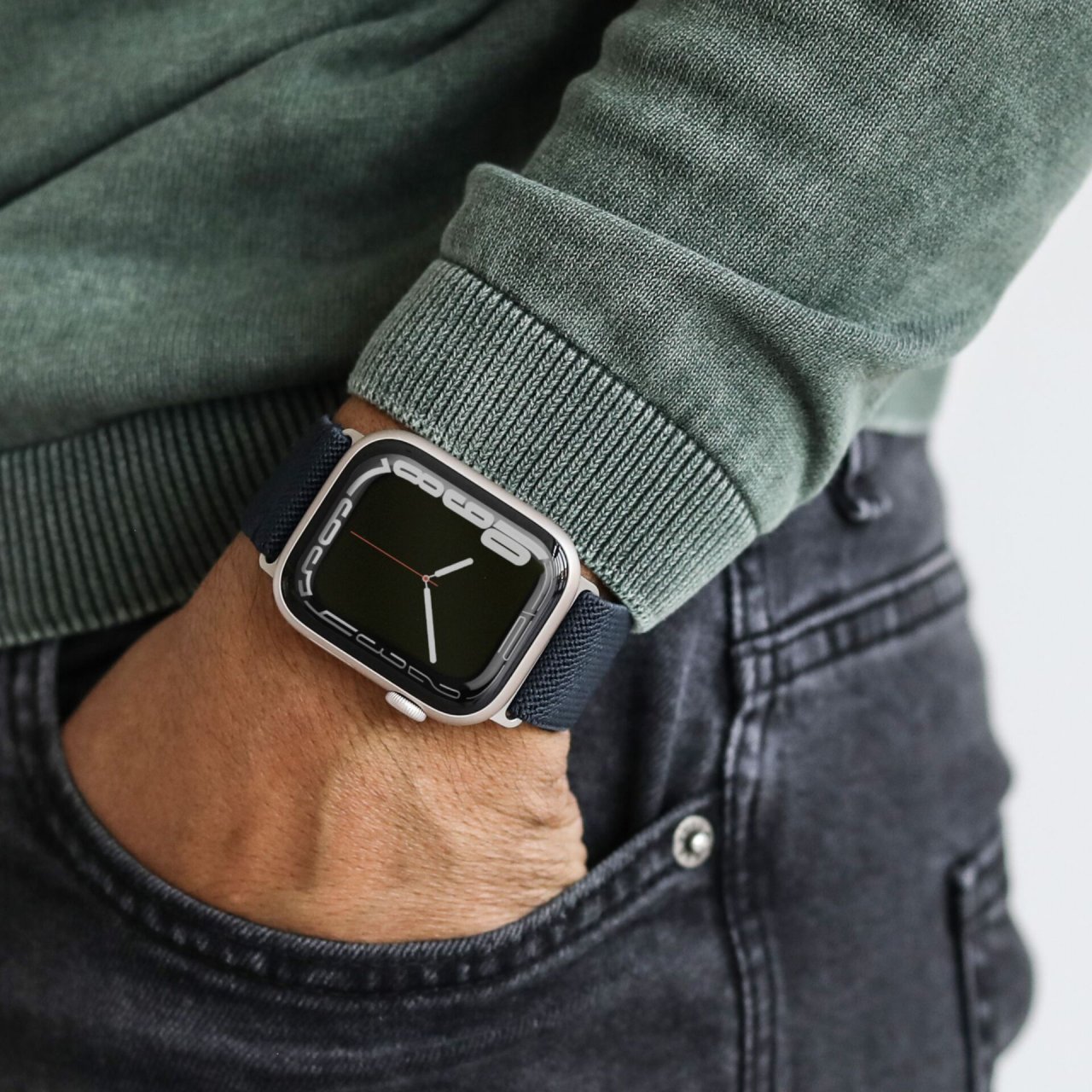 Vonmählen Classic Loop für Apple Watch Navy/Natur 42 (Series 1/2/3)/44/45/46/49mm Nylon