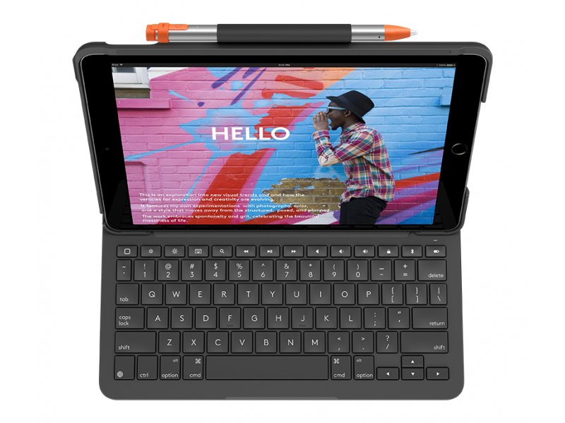 Logitech Slim Folio für iPad 10.2" (9. Gen) Grafit iPad 10,2" Deutsch Bluetooth
