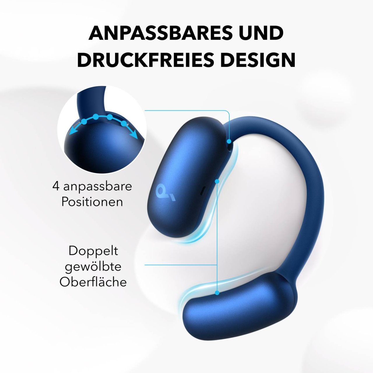 Soundcore AeroFit 2 Kopfhörer Blau Open-Ear Kabellos