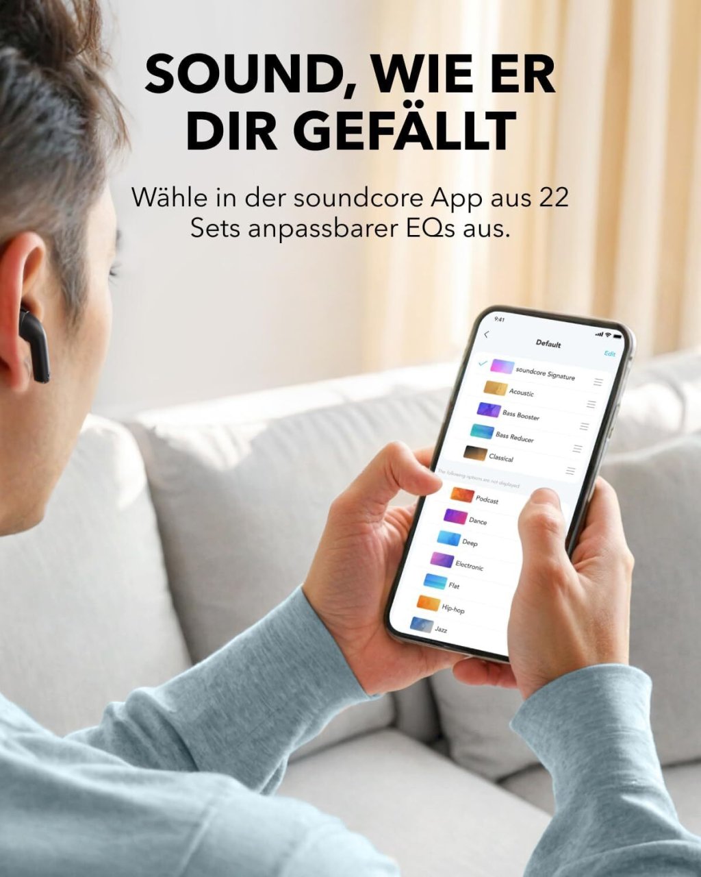 Anker Soundcore K20i Semi In-Ear Kopfhörer Weiß In-Ear Kabellos