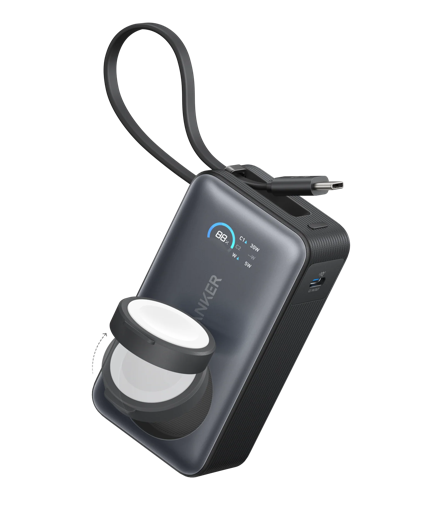 Anker MagGo Powerbank Schwarz USB-C + Apple Watch 10.000mAh