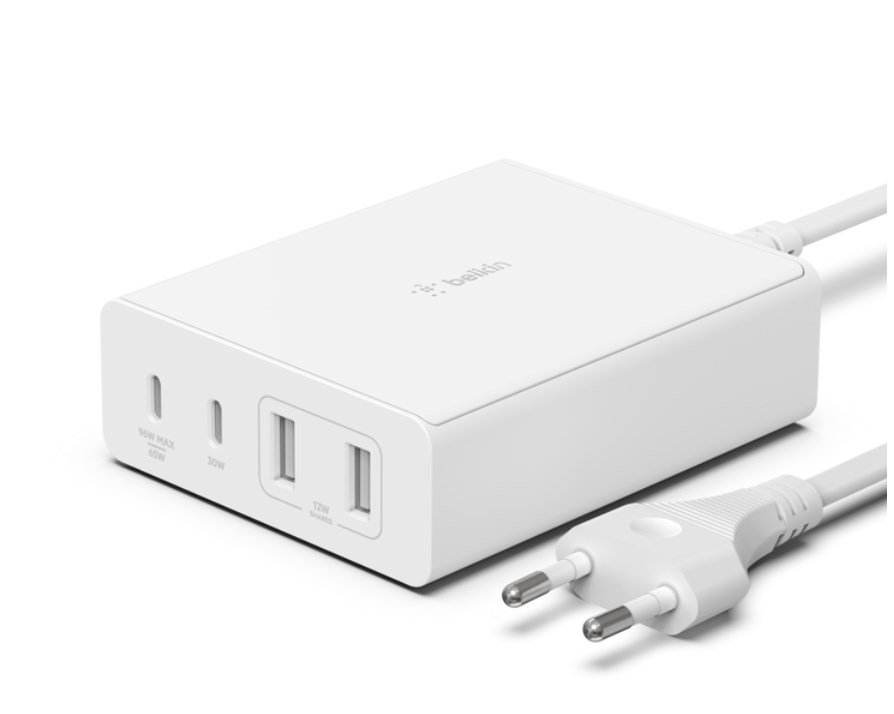 Belkin GaN Ladegerät Weiß USB-A auf USB-C 108 W