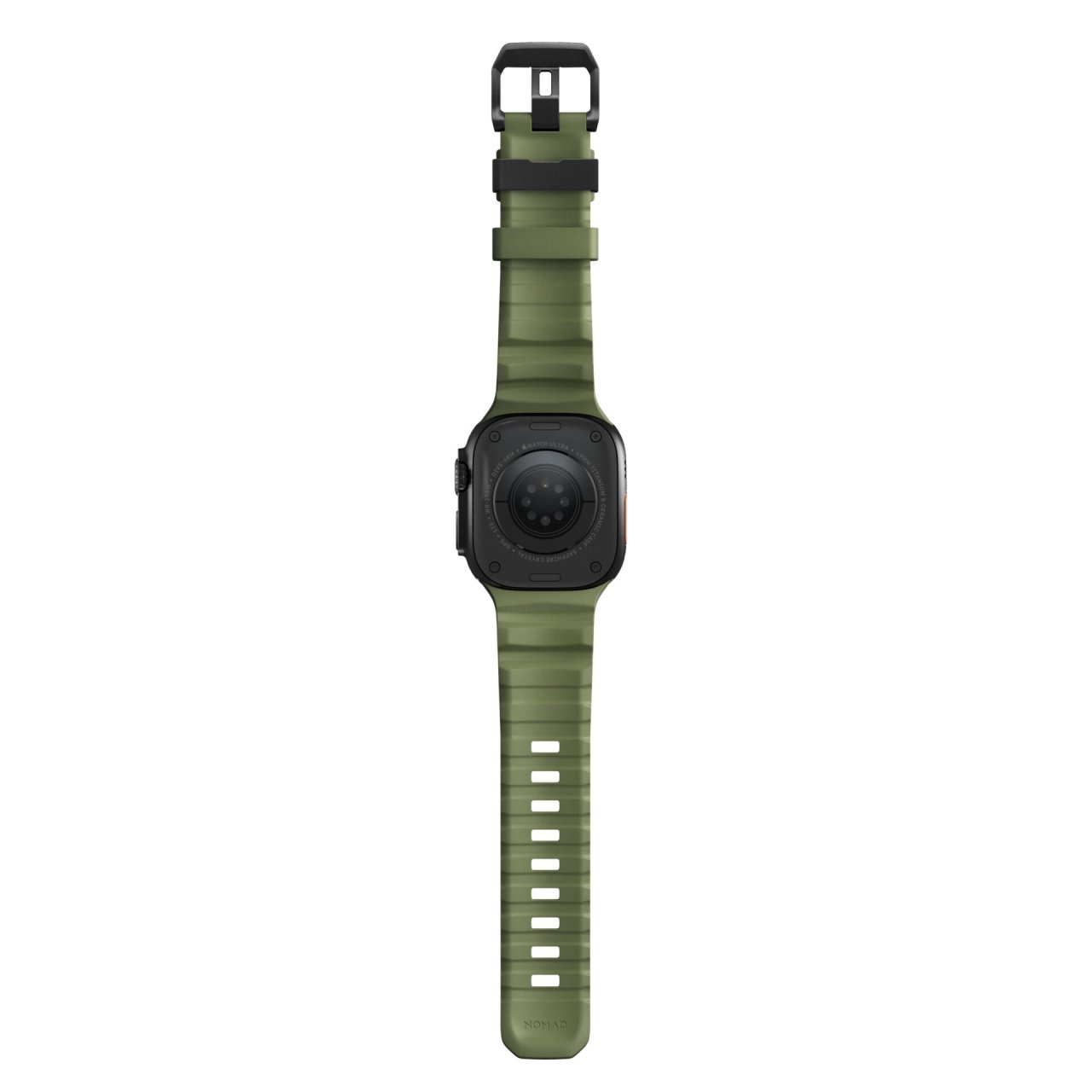 Nomad Rocky Point Armband für Apple Watch 42 (Series 1/2/3)/44/45/46/49mm Waldgrün/Schwarz 42 (Series 1/2/3)/44/45/46/49mm Titanium