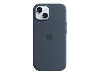 Apple iPhone 15 Silikon Case mit MagSafe Sturmblau