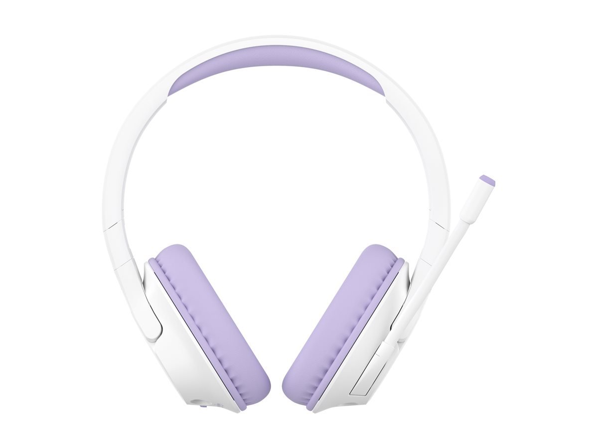 Belkin SoundForm Inspire Kopfhörer für Kinder Weiß/Lavendel On-Ear Over-Ear Kabellos