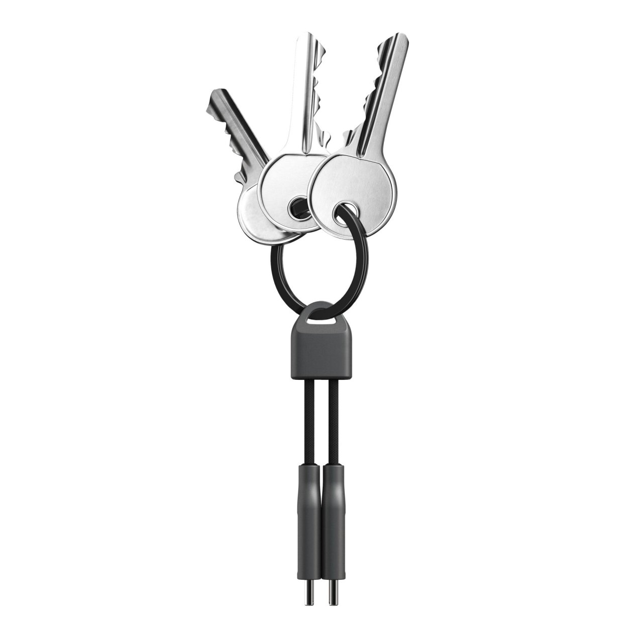 Nomad ChargeKey USB-C-auf-USB-C Lade- und Datenkabel Schwarz USB-C auf USB-C 12cm 240W 2 in 1