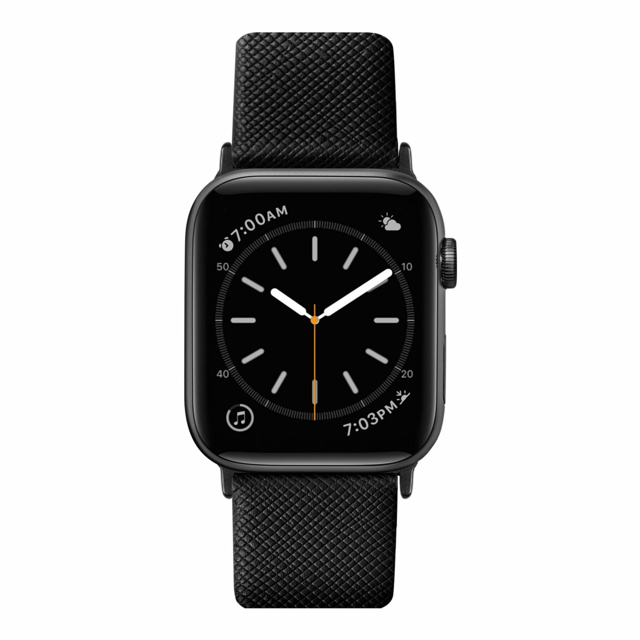LAUT Prestige Watch Strap für Apple Watch Schwarz 44mm 45mm 49mm 46mm 42mm (Series 1/2/3) Leder