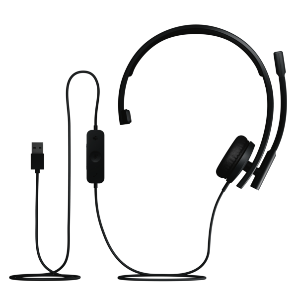 Logitech H570e (Teams-Version), Mono Headset, On-Ear, USB-A, kabelgebunden, Schwarz