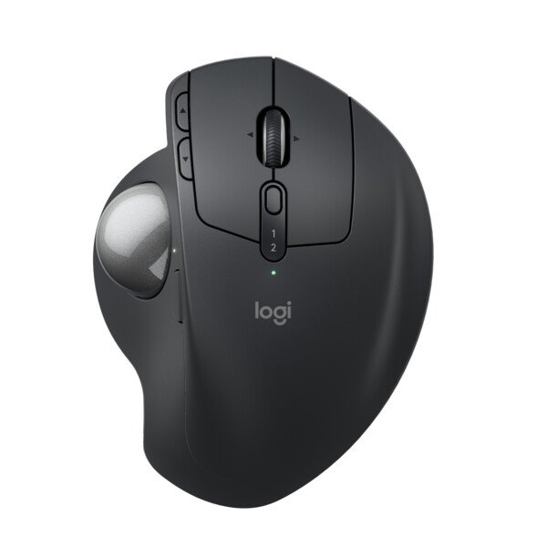 Logitech MX ERGO S, Wireless Maus mit Trackball, Bluetooth, 8 Tasten, Schwarz