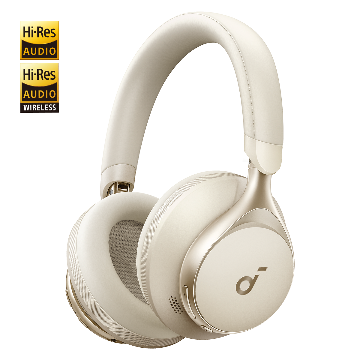 Soundcore Space One Kabellose Kopfhörer Creme Over-Ear Kabellos