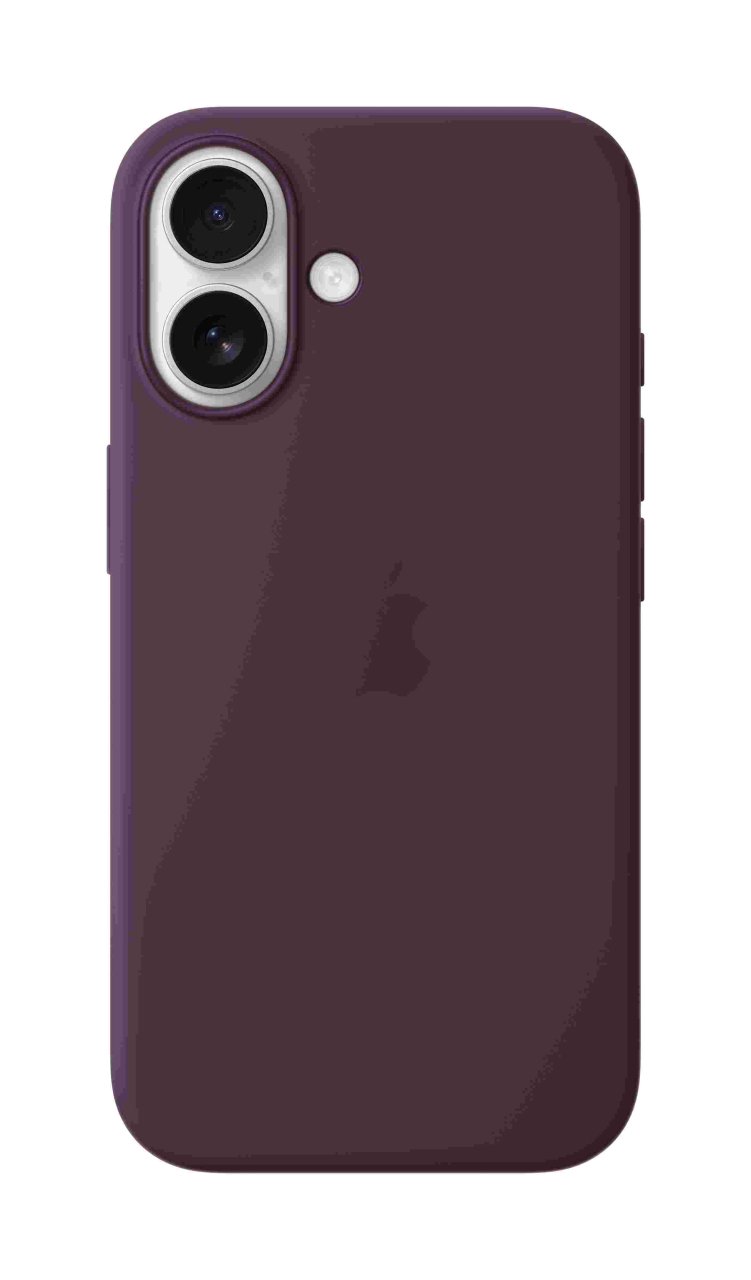 Apple iPhone 16 Silikon Case mit MagSafe Pflaume iPhone 16 Silikon