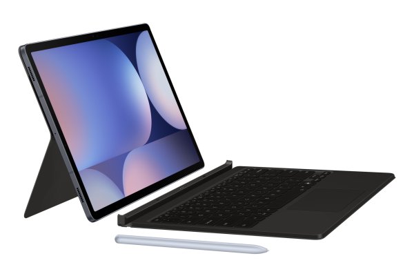 Samsung Book Cover Tastatur für Galaxy Tab S10+/S9+/S9 FE+, Deutsch, Schwarz