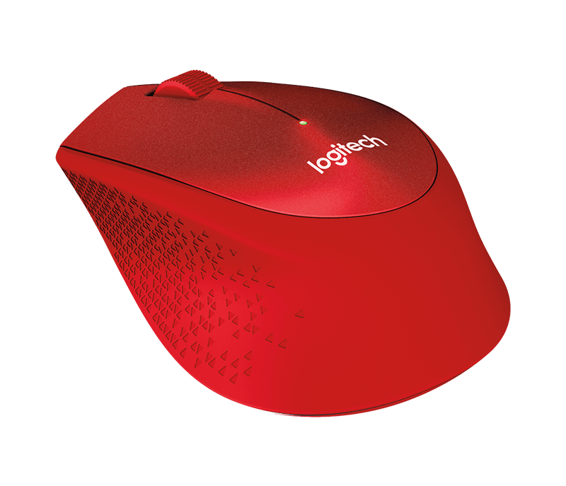 Logitech M330 SILENT PLUS Rot Kabellos via USB-Empfänger