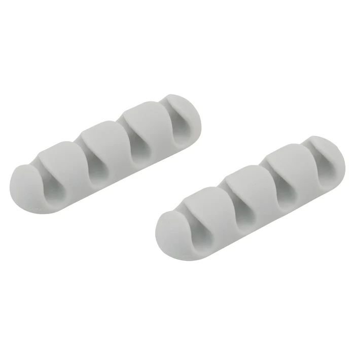 bluelounge CableDrop Multi Kabelclip für 4 Kabel Weiß 2er-Pack