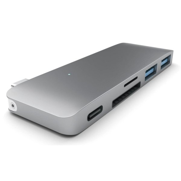 Satechi Type-C USB Passthrough Hub space gray