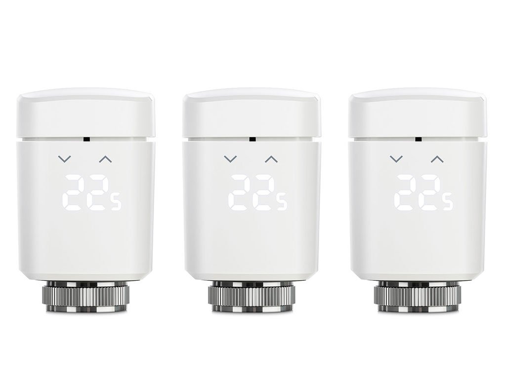 Eve Thermo (Matter) Heizkörper-Thermostat Weiß 3er-Pack Heizungssteuerung Bluetooth