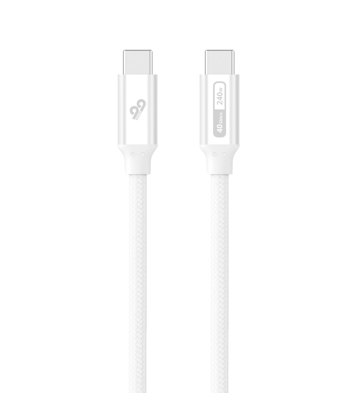 99VOLTS 40 Gbit/s USB-C auf USB-C Kabel geflochten
