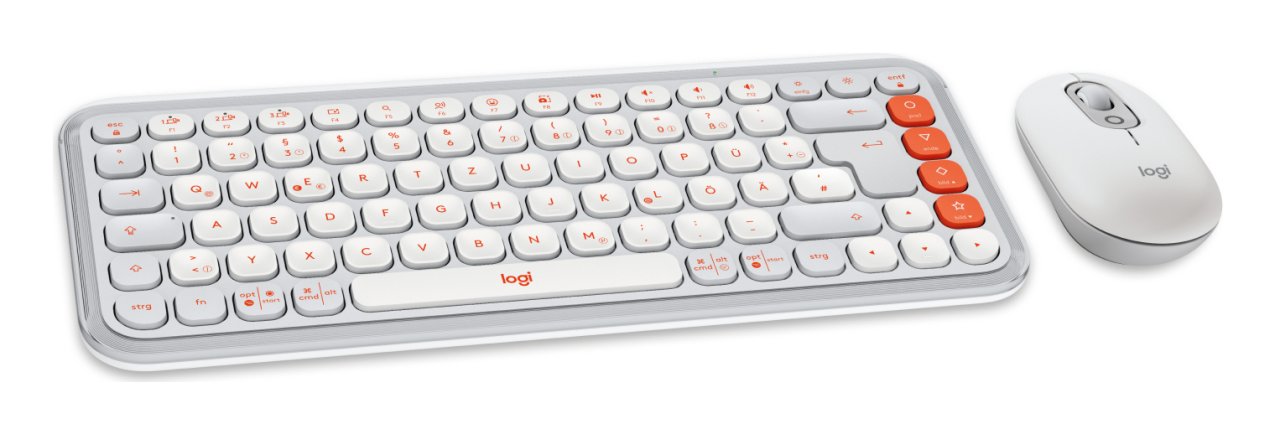 Logitech POP ICON COMBO Orange/Offwhite Deutsch Bluetooth
