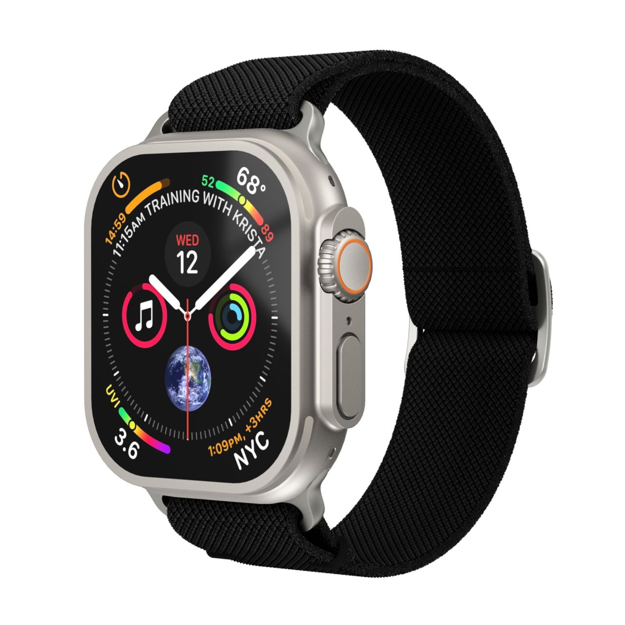 Vonmählen Classic Loop für Apple Watch Schwarz/Natur 38/40/41/42mm (Series 10/11) Nylon