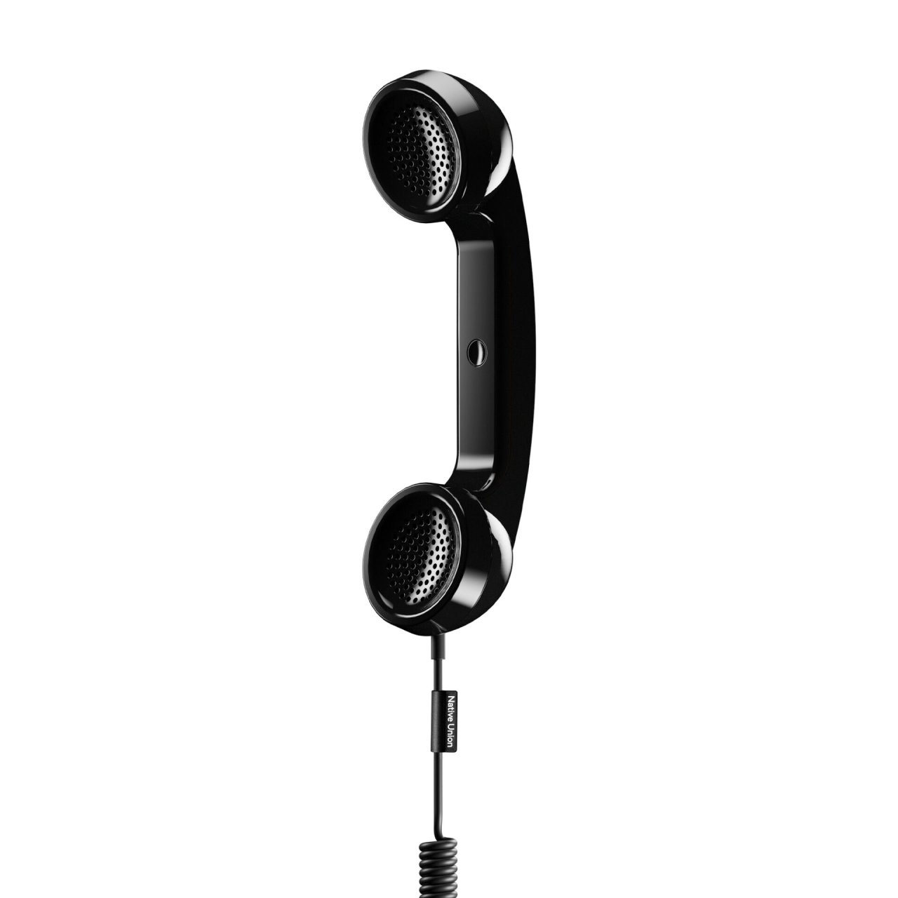 Native Union Pop Phone mit USB-C Spiralkabel Schwarz USB-C Kabelgebunden
