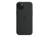 Apple iPhone 15 Plus Silikon Case mit MagSafe Schwarz