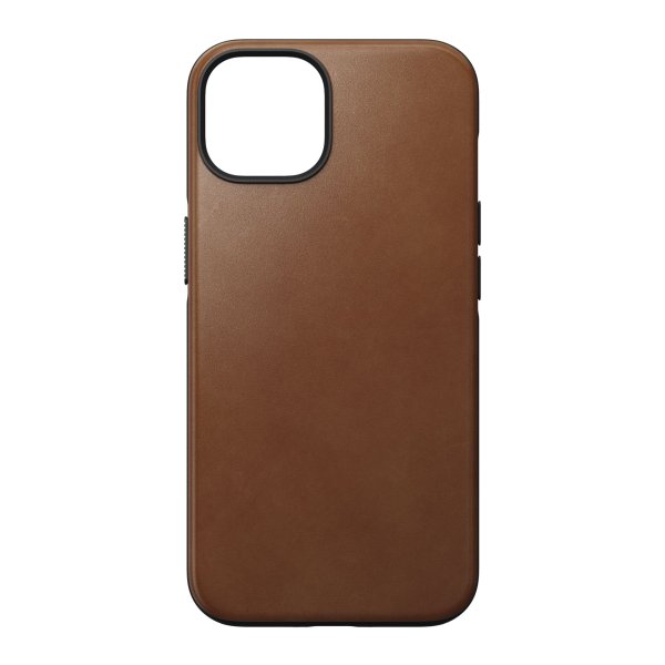 Nomad Modern Leder Case mit MagSafe für iPhone 14, Hellbraun