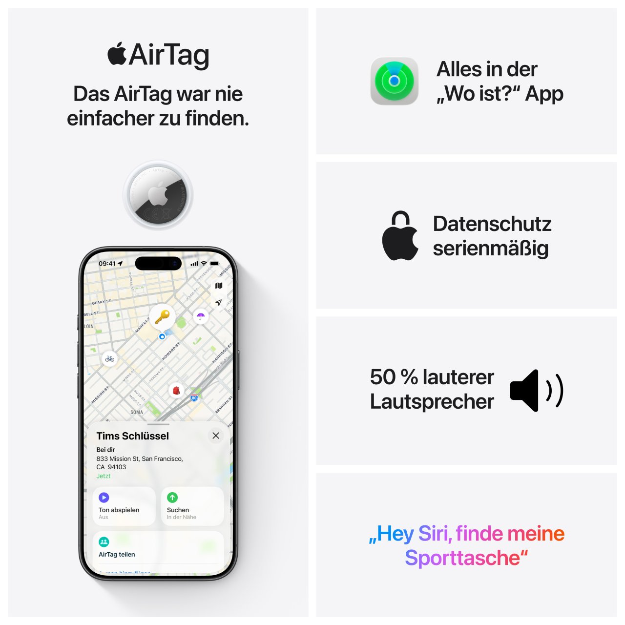 Apple AirTag 2 Gen. 4er-Pack
