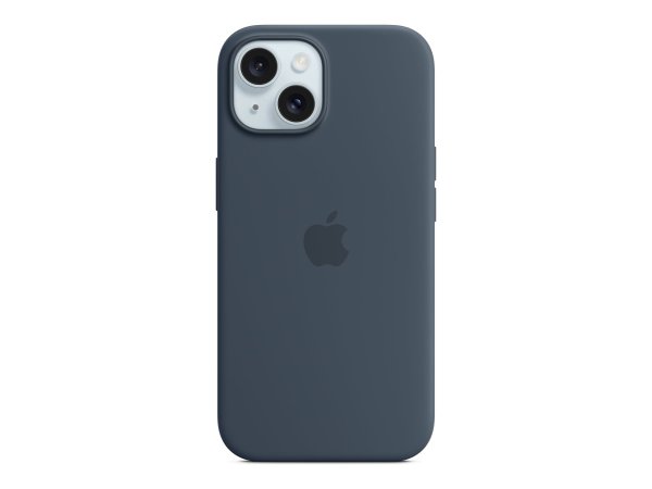 Apple iPhone 15 Silikon Case mit MagSafe, Sturmblau