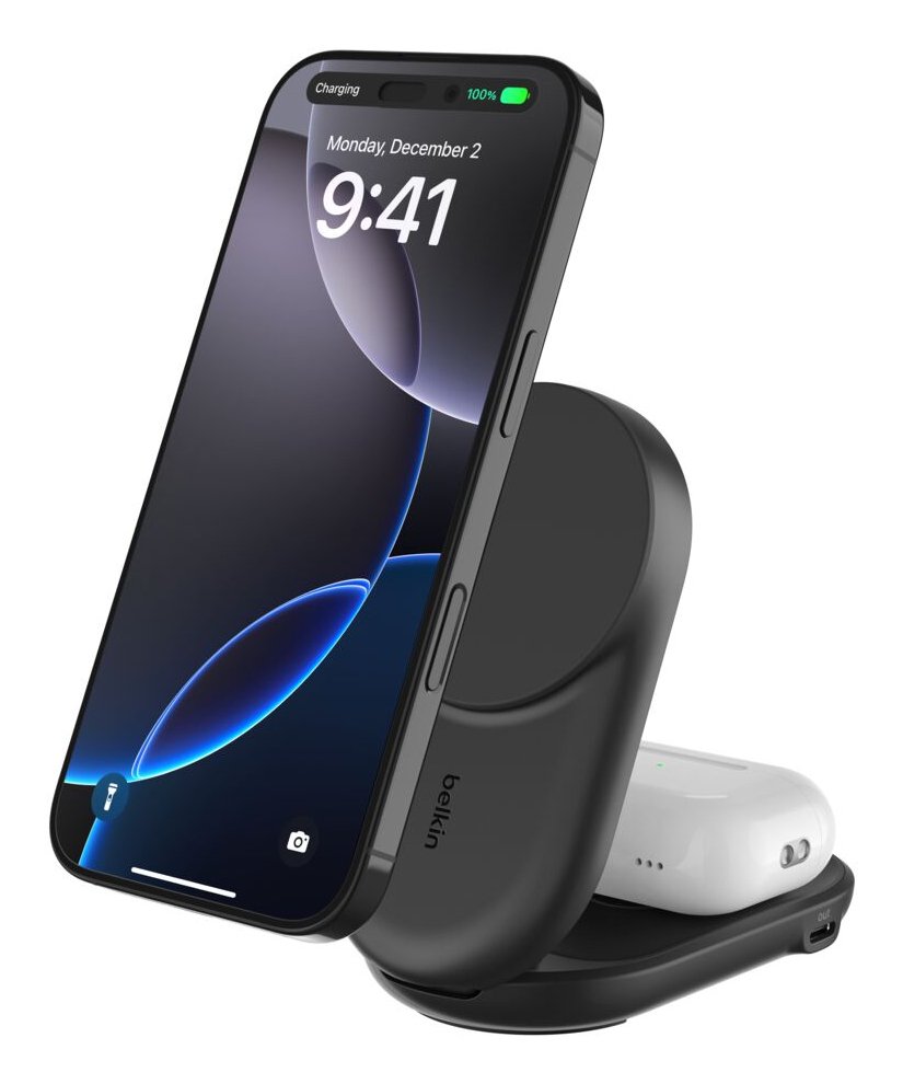 Belkin Wireless Charger mit QI2 (2-in-1) Schwarz 25W 2 in 1