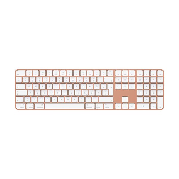 Apple Magic Keyboard mit Touch ID und Ziffernblock für Mac mit Apple Chip, Deutsch, Orange (Bulk)