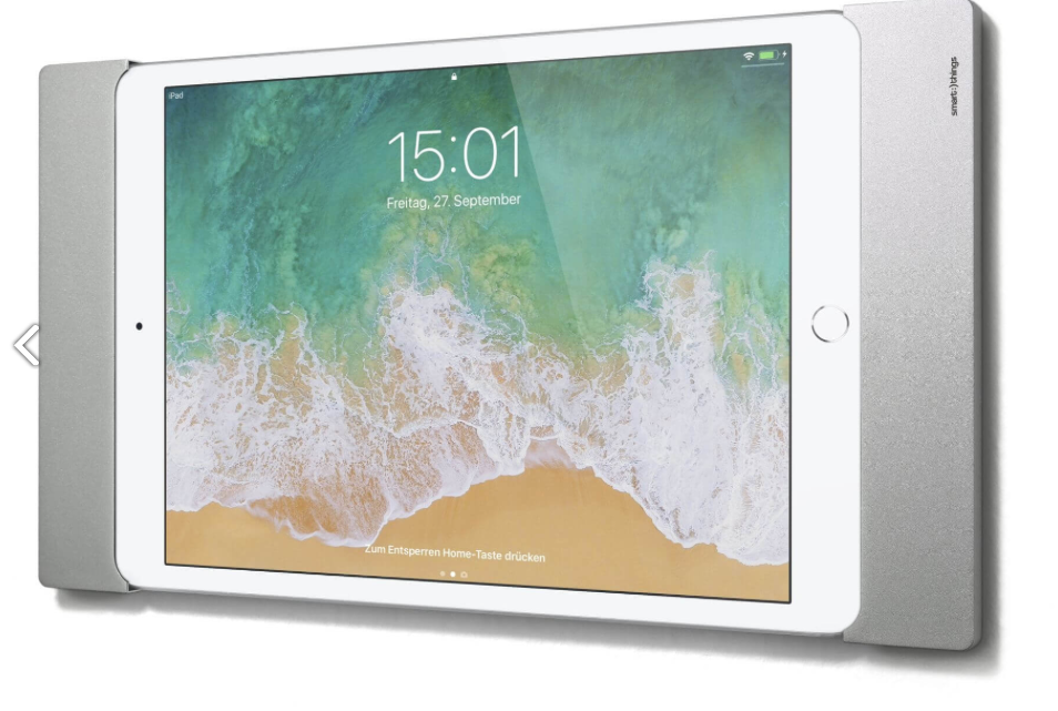 smart things sDock Fix A 10" Wandhalterung für Apple iPad 10,2" (2021 - 2019) / iPad Air (2019) / iP Silber Lightning