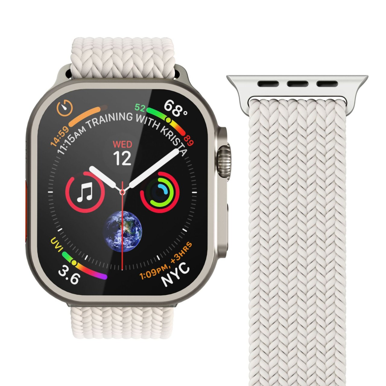 Vonmählen Woven Loop für Apple Watch Cream/Natur 38/40/41/42mm (Series 10/11) Nylon