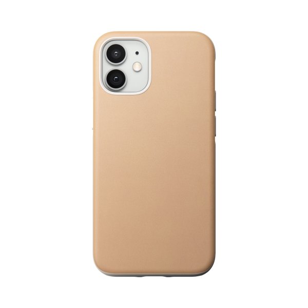 Nomad Modern Leder Case mit MagSafe für iPhone 12 Mini, Beige