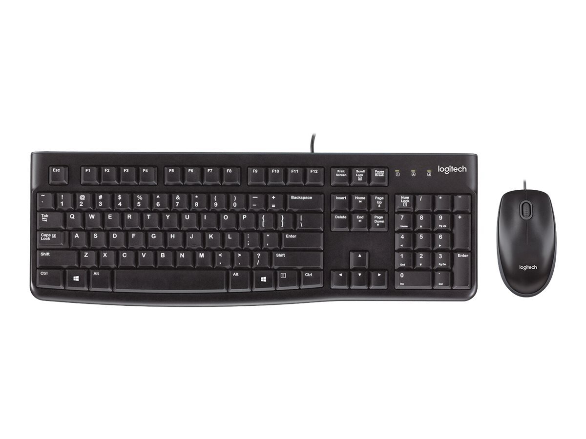 Logitech Desktop MK120 Combo Schwarz Schweiz Kabelgebunden