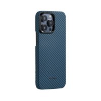 Pitaka Fusion Weaving MagEZ Case 4 für iPhone 15 Pro Schwarz/Blau