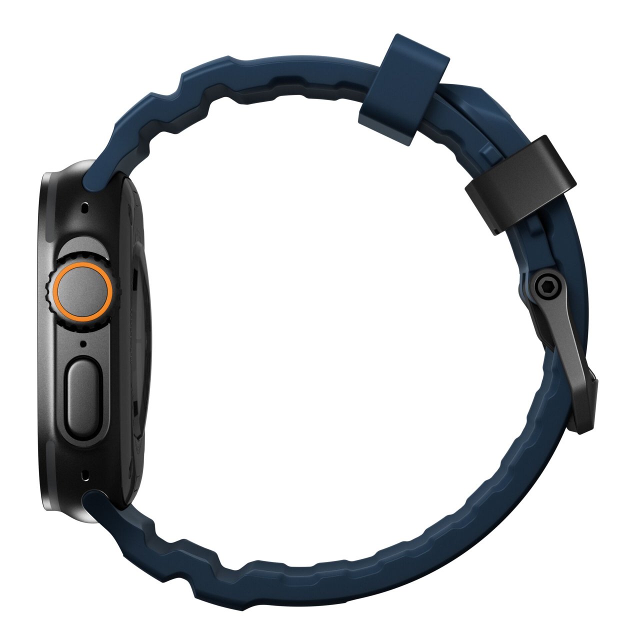 Nomad Rocky Point Armband für Apple Watch 42 (Series 1/2/3)/44/45/46/49mm Dunkelblau/Schwarz 42 (Series 1/2/3)/44/45/46/49mm Titanium
