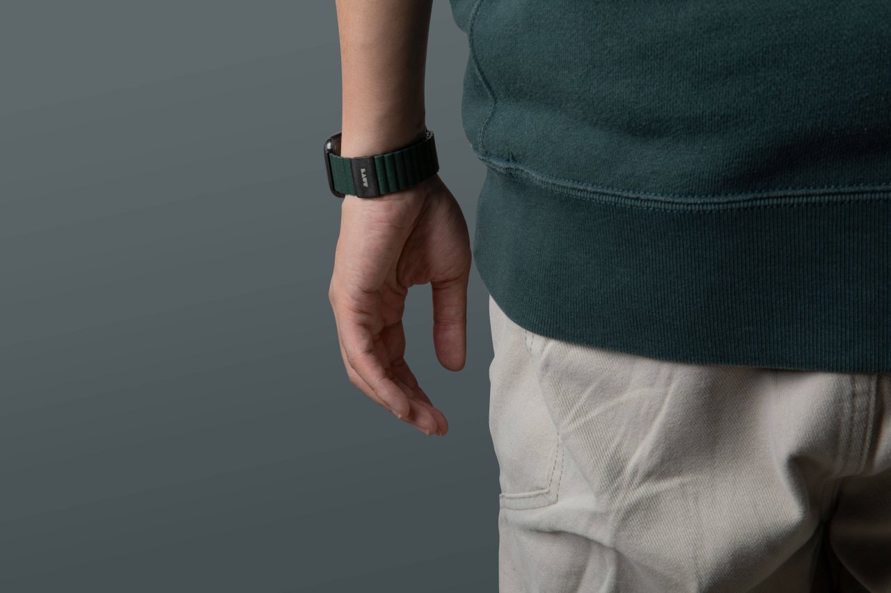 LAUT Novi Luxe Loop Armband Grün 38mm 40mm 41mm 42mm (Series 10) Lederimitat
