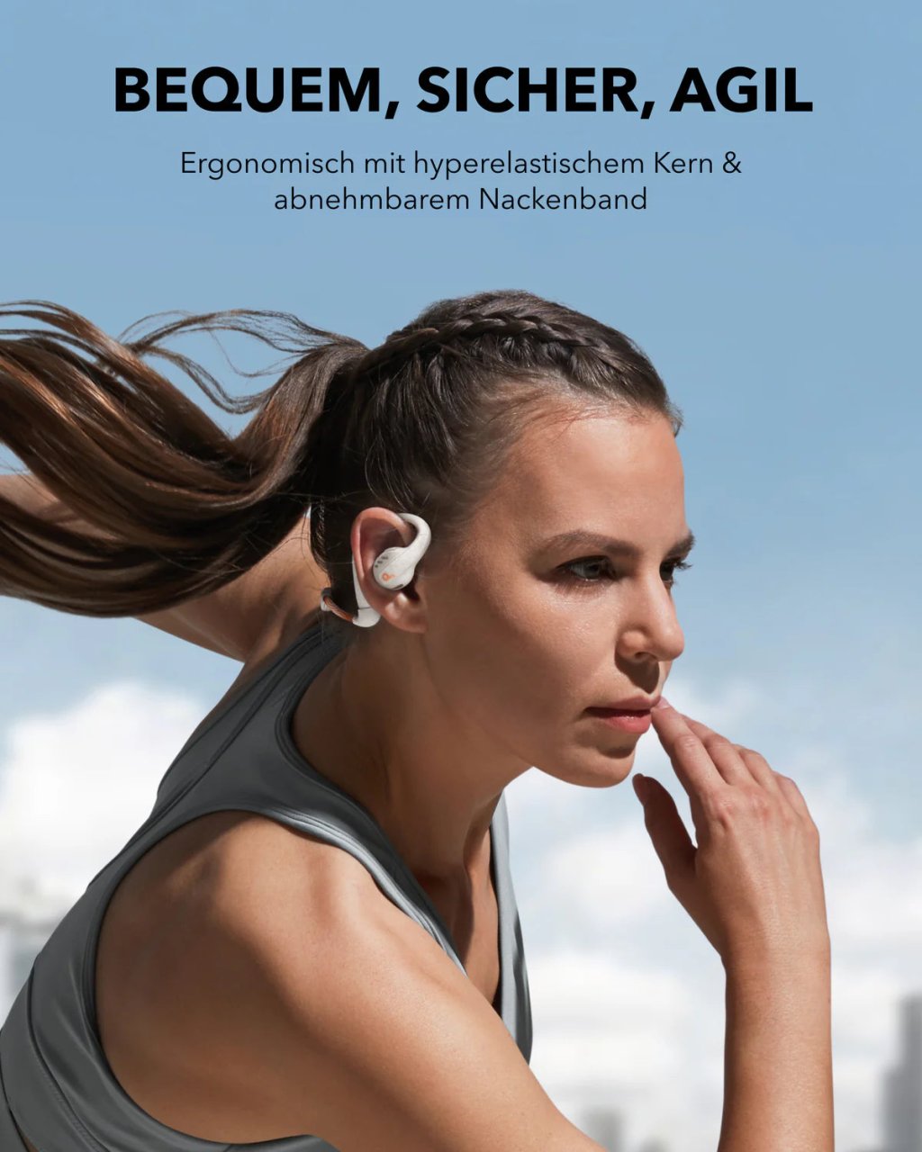 Soundcore AeroFit Pro Kopfhörer Weiß Open-Ear Kabellos