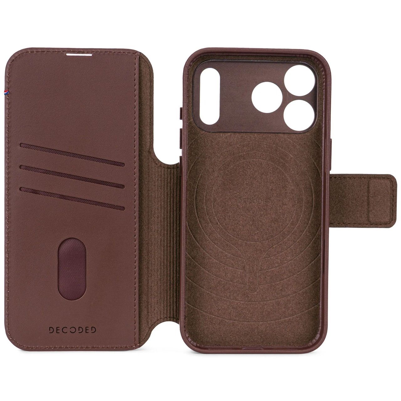 Decoded Detachable Wallet mit MagSafe für iPhone 17 Pro Braun iPhone 17 Pro iPhone 18 Pro Leder