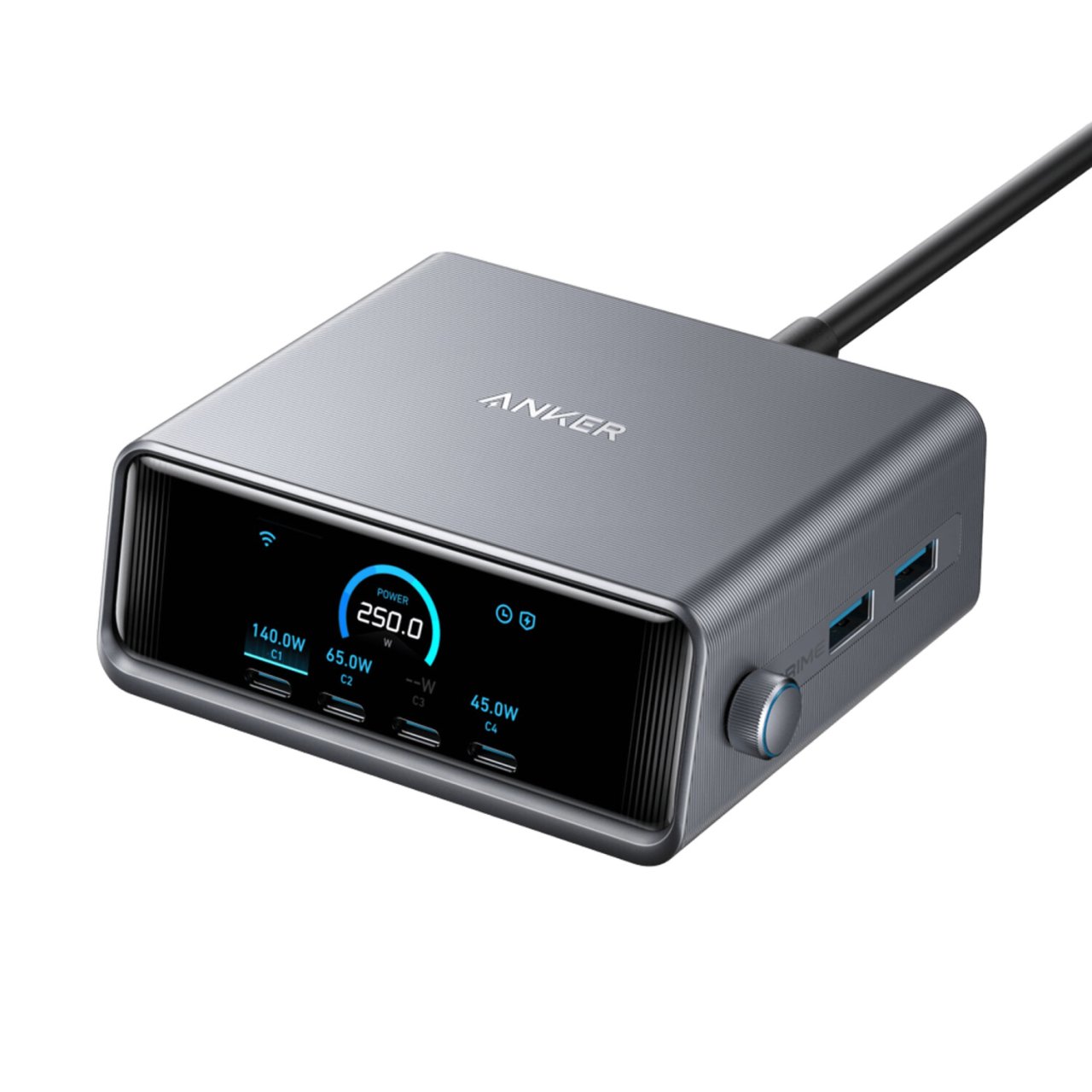 Anker Prime 6-Port Ladegerät (GaN) Schwarz USB-C + USB-A 250W