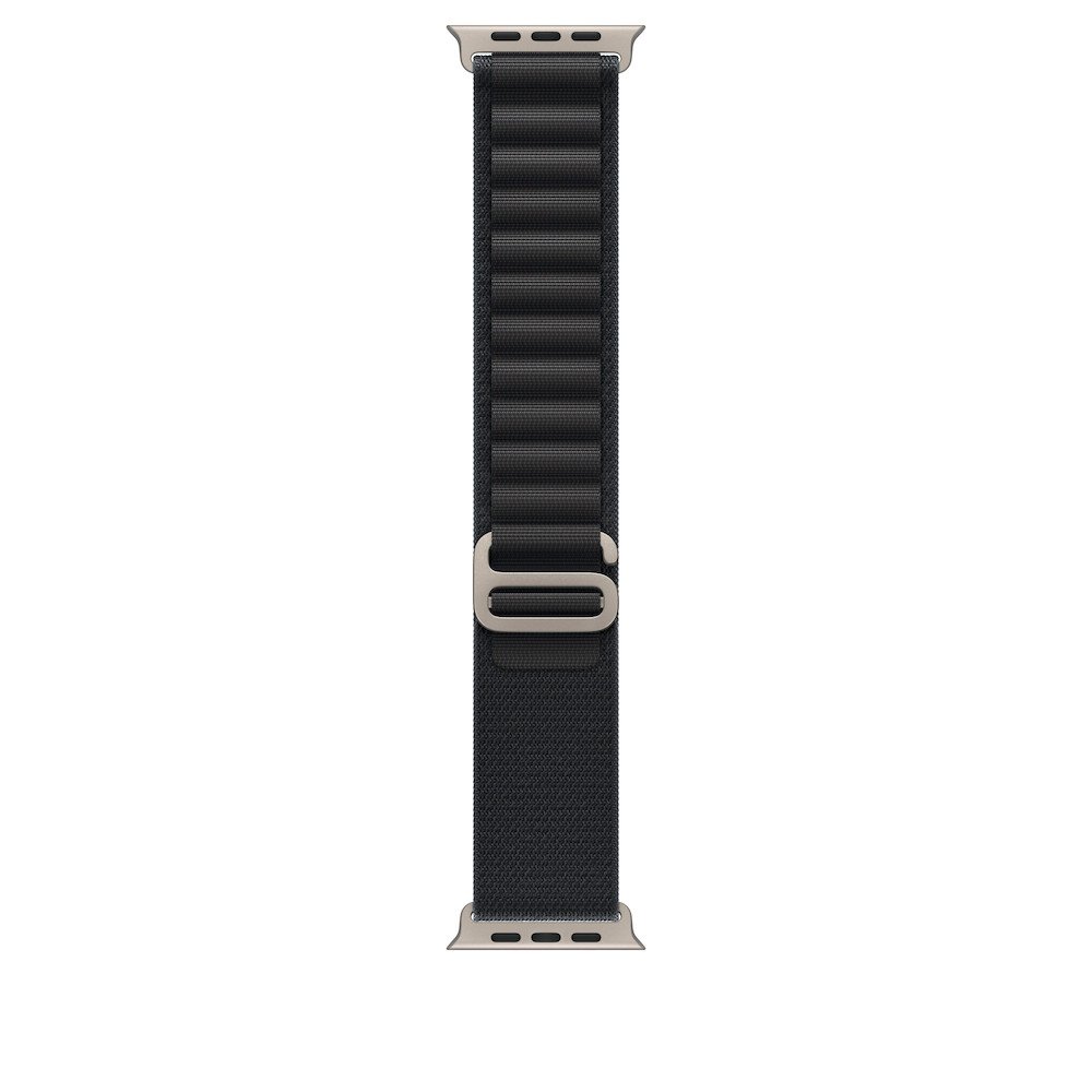 Apple Alpine Loop Armband Schwarz Small (130-160 mm Umfang) Gehäusefarbe Natur Polyester Elastan Titan