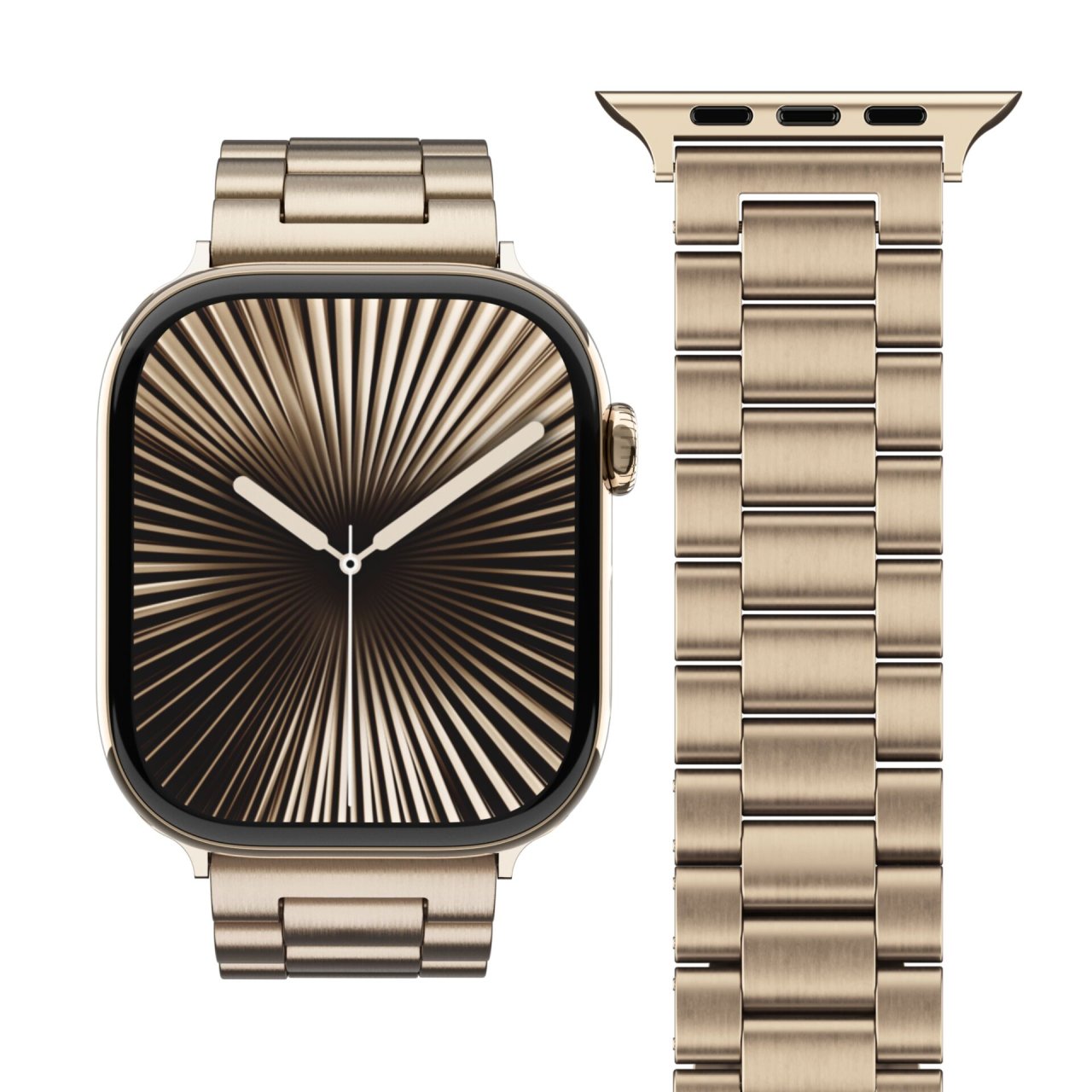 Vonmählen Link Bracelet 2 für Apple Watch Sunset Gold 42 (Series 1/2/3)/44/45/46/49mm Edelstahl