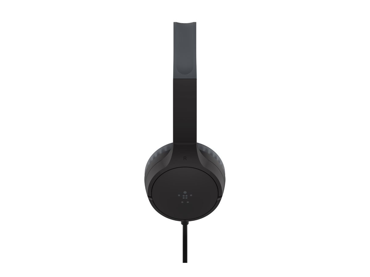 Belkin SoundForm Mini On-Ear-Kopfhörer für Kinder Schwarz Klinke (3,5 mm) On-Ear Over-Ear Kabelgebunden