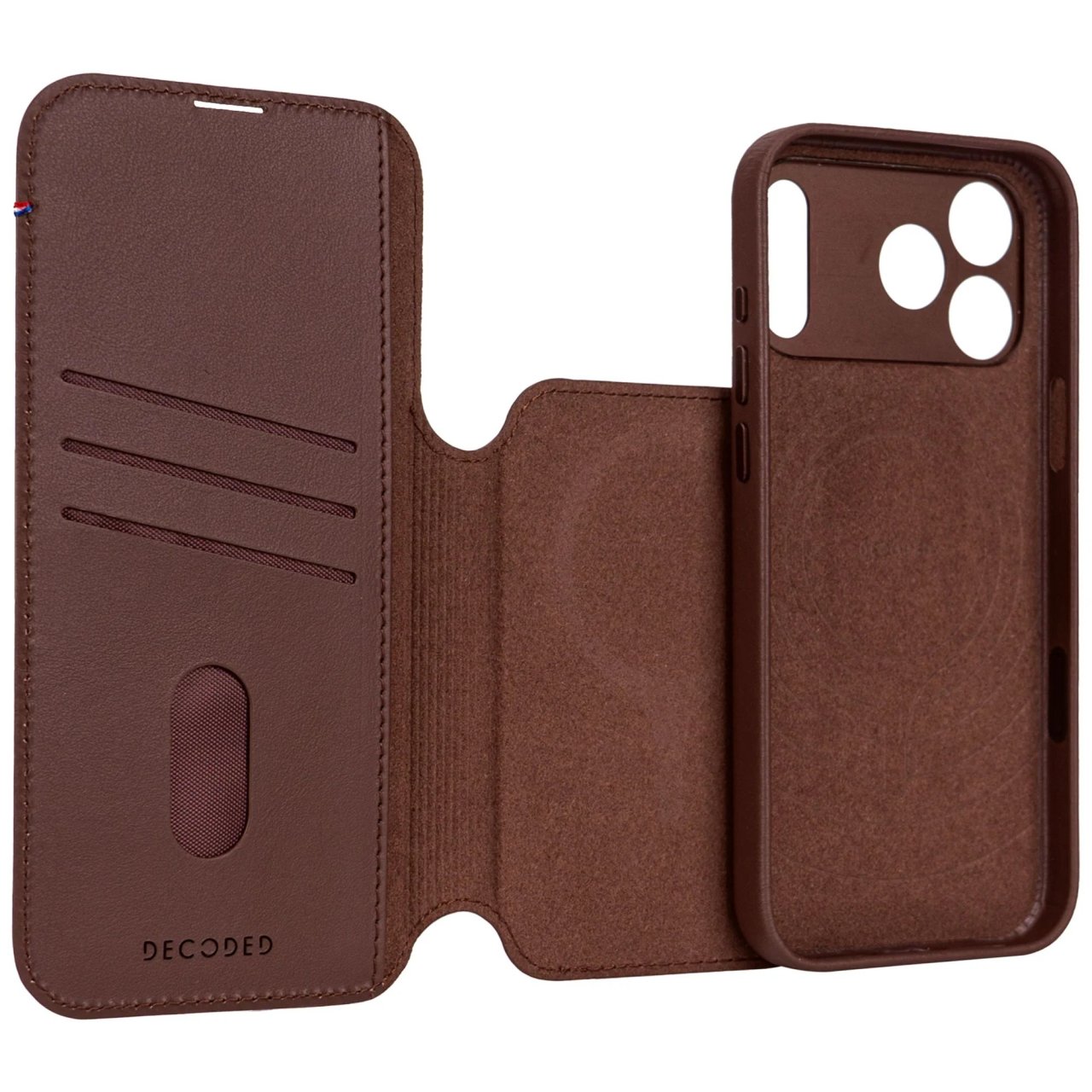 Decoded Detachable Wallet mit MagSafe für iPhone 17 Pro Braun iPhone 17 Pro Leder