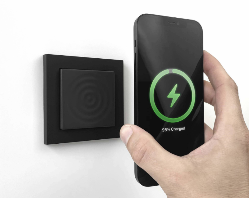 smart things WallBase 55 Magnetic Wireless Charger für Smartphones Schwarz 15W