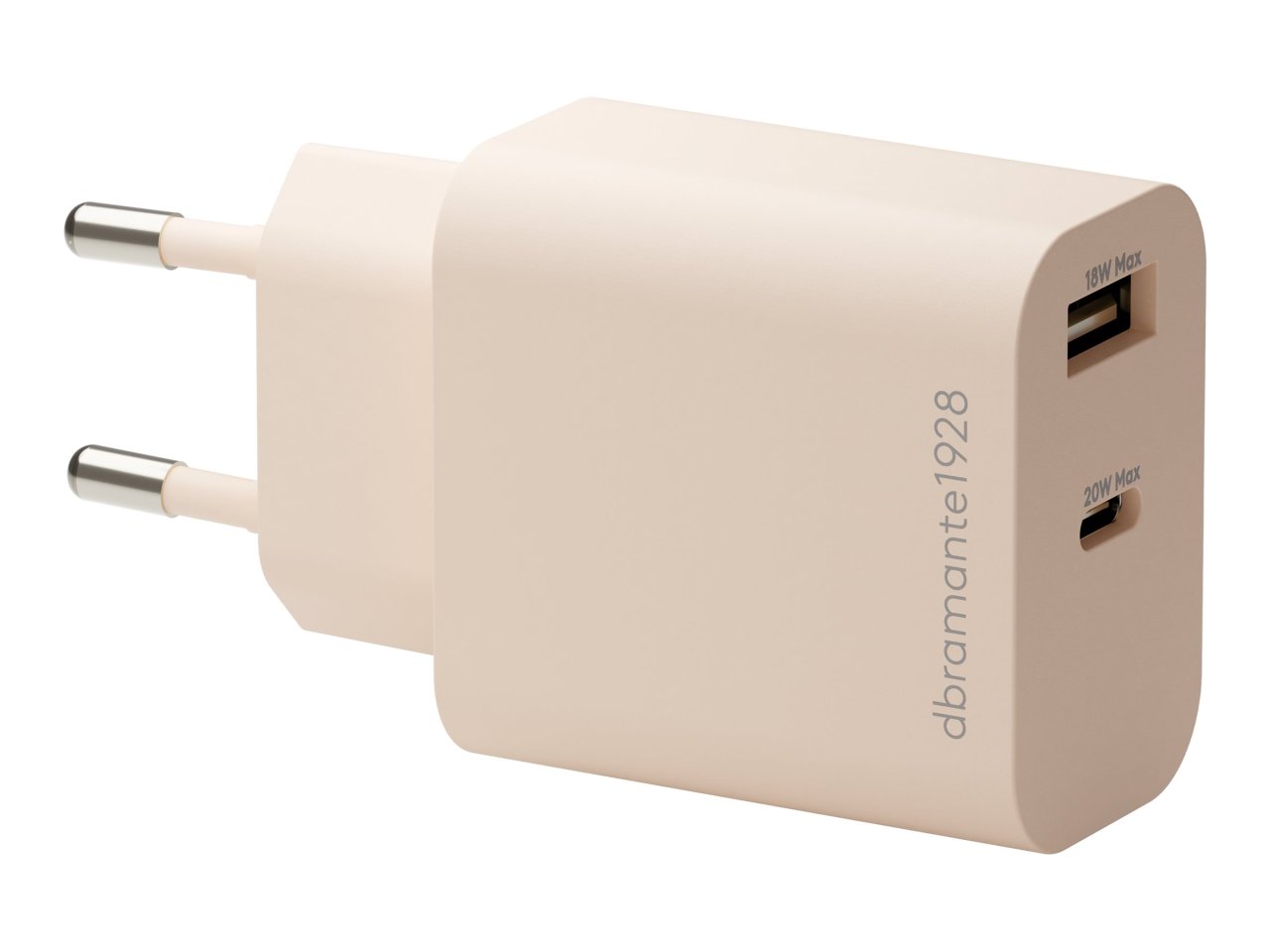 dbramante1928 Power Adater Beige USB-C + USB-A