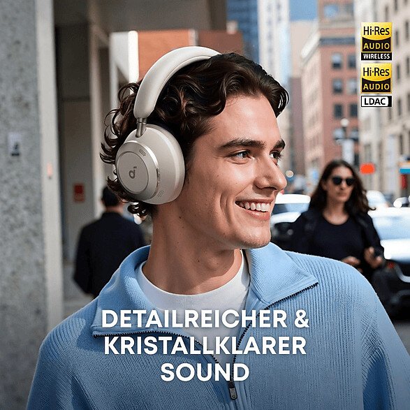 Anker Soundcore Space One Pro faltbare Over-Ear Kopfhörer Weiß Over-Ear Kabellos