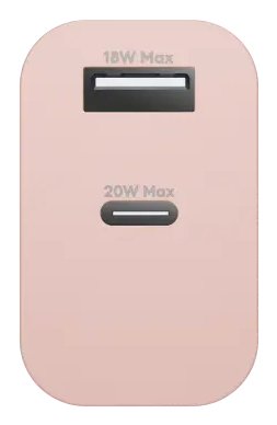 dbramante1928 Power Adater Pink USB-C + USB-A