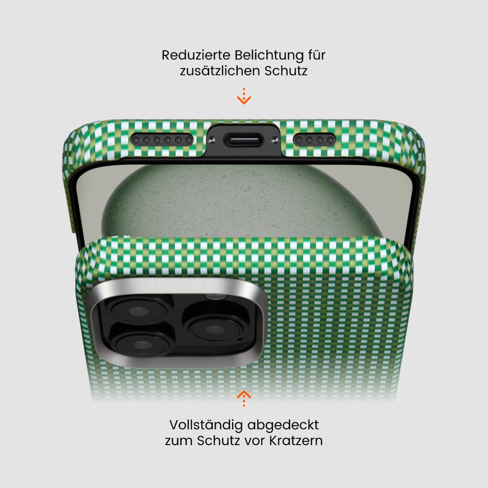 Pitaka ultra dünne Hülle aus Aramidfaser mit Magsafe für iPhone 16 Waldgrün iPhone 16 Kunststoff Aramidfaser
